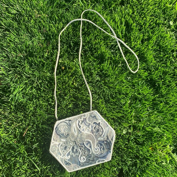 💚💚 Beautiful vintage HASHIMOTO evening bag! - Picture 5 of 6